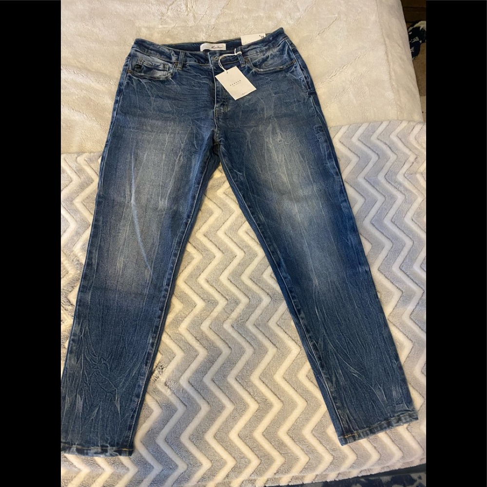 KanCan Size 9 Acid Wash High Rise Mom Jeans